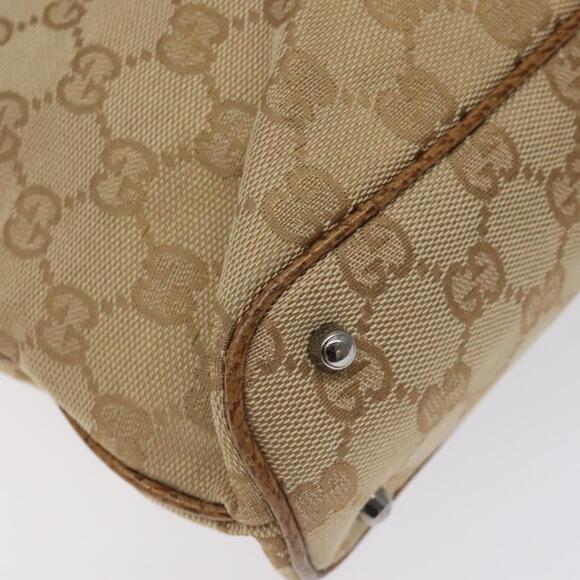 GUCCI GG Canvas Tote Bag Beige Silver - Picture 13 of 16